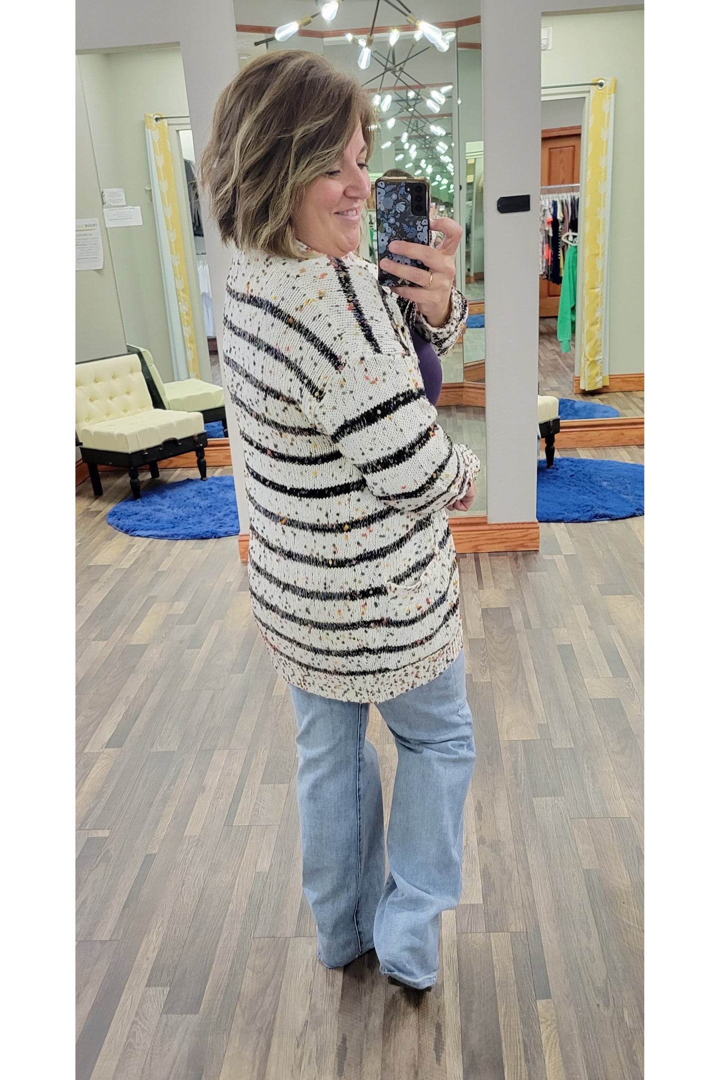 Stripe Miley Dot Cardigan