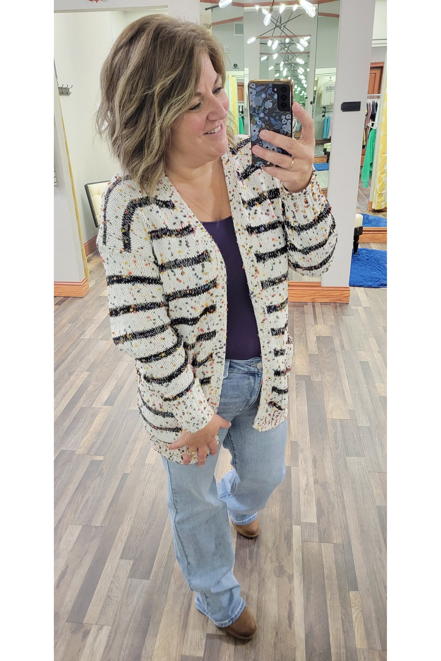 Stripe Miley Dot Cardigan