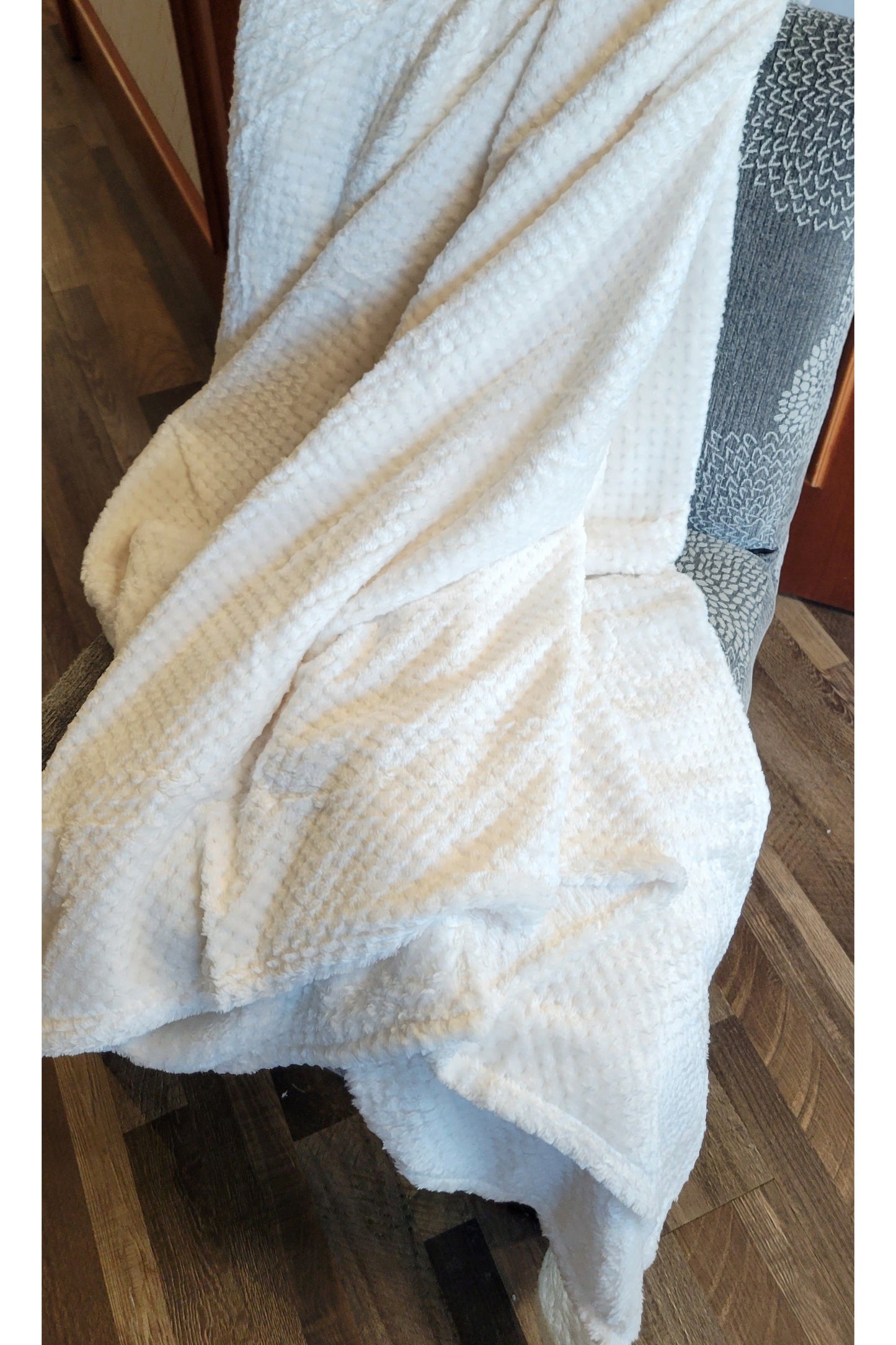 Ivory Solid Plush Blanket