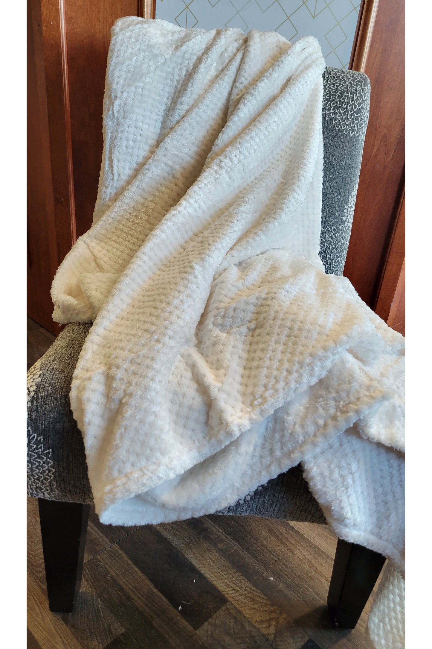 Ivory Solid Plush Blanket