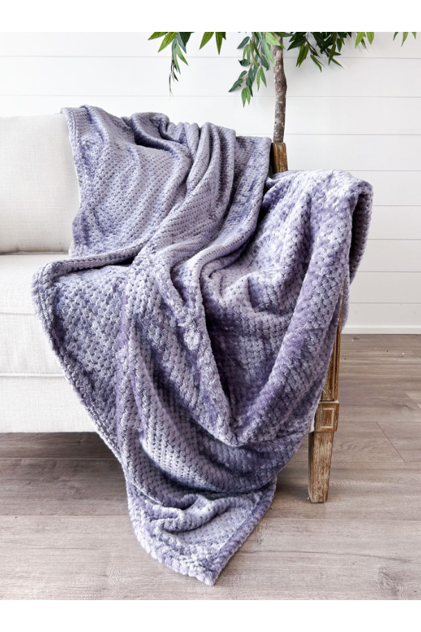 Plush Solid Lavender Blanket