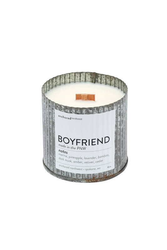 Boyfriend Wood Wick Rustic Farmhouse Soy Candle 10oz-Candle-Anchored Northwest-Revive Boutique
