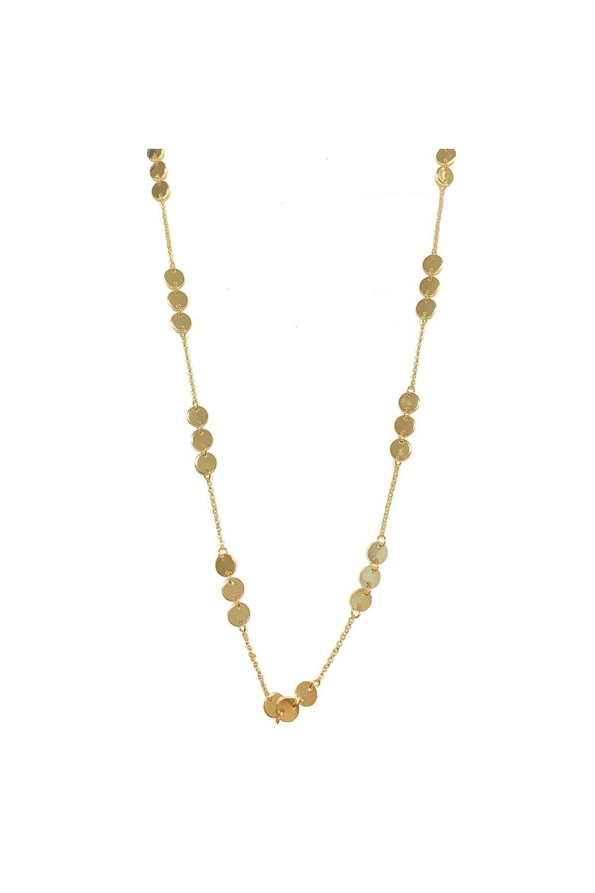 Dainty Discs Long Necklace-Jewelry-Viv&Lou-Revive Boutique