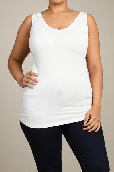Seamless Reversible Tank Tops 3 Color Options-Sleeveless-Revive Boutique & Floral-White-POS-Revive Boutique