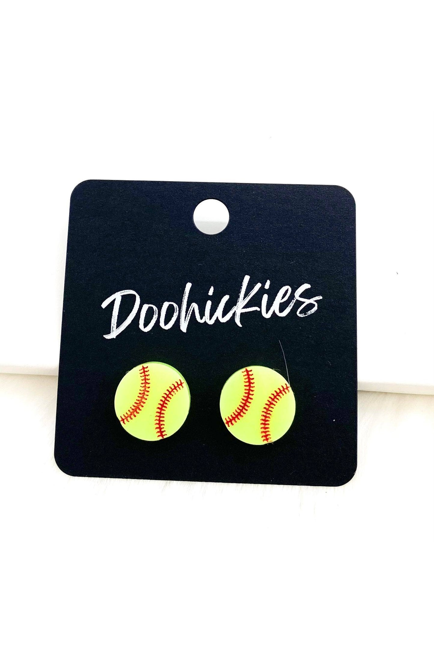 Softball Stud Earrings 13mm-Jewelry-Doohickies-Revive Boutique
