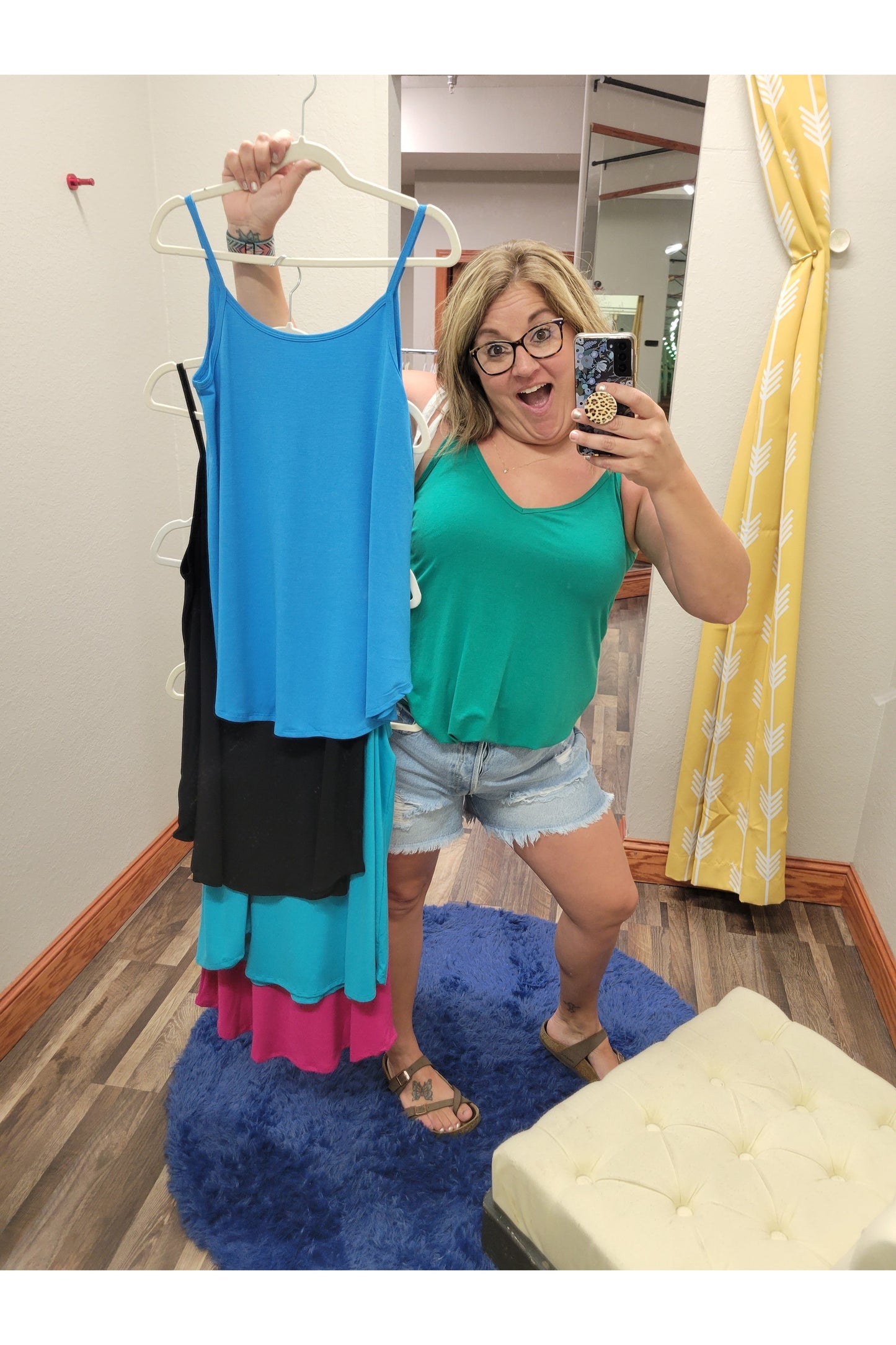 Reversible Cotton Spaghetti Strap Tank