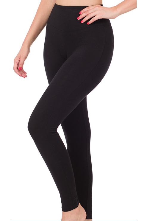 Black Cotton Legging