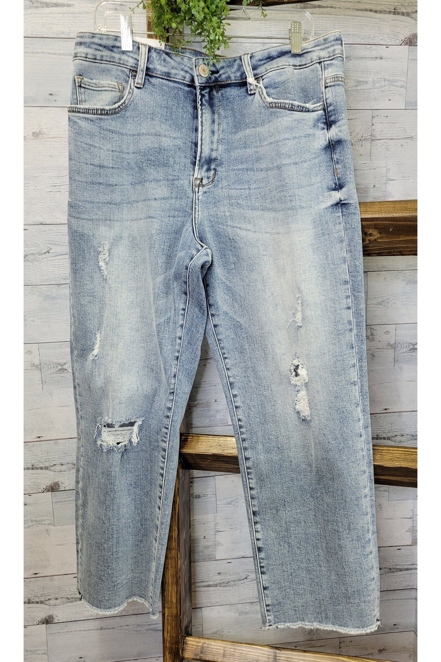 Vervet High Rise Crop Straight Leg Jeans