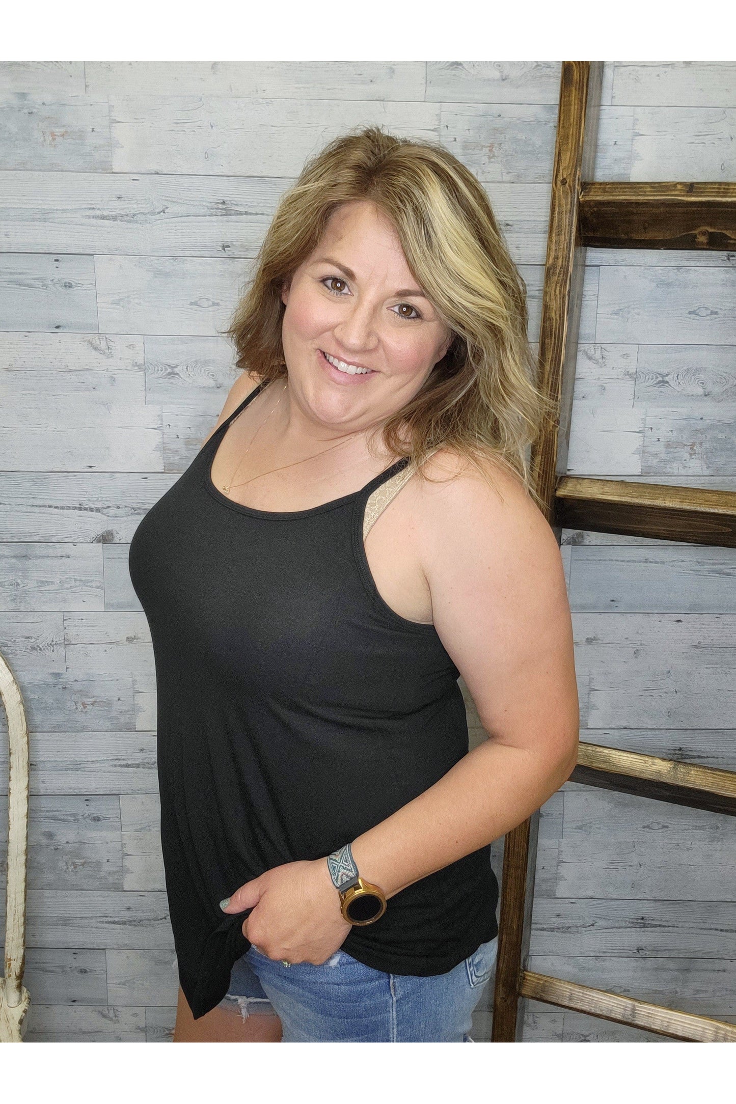 Reversible Cotton Spaghetti Strap Tank