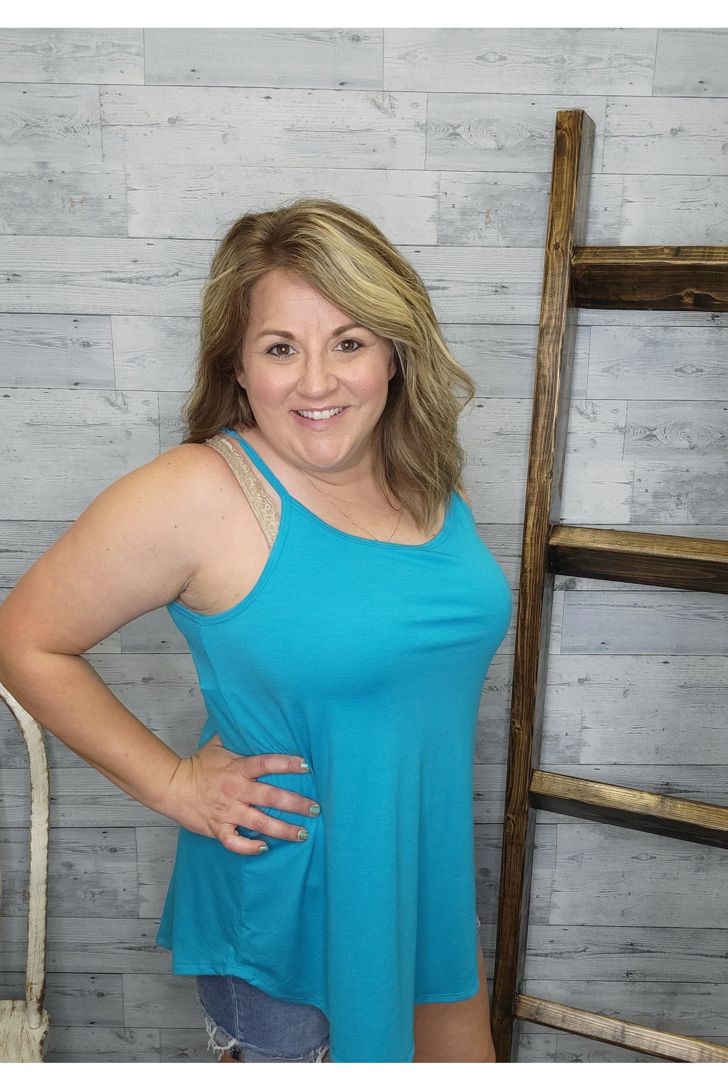 Reversible Cotton Spaghetti Strap Tank