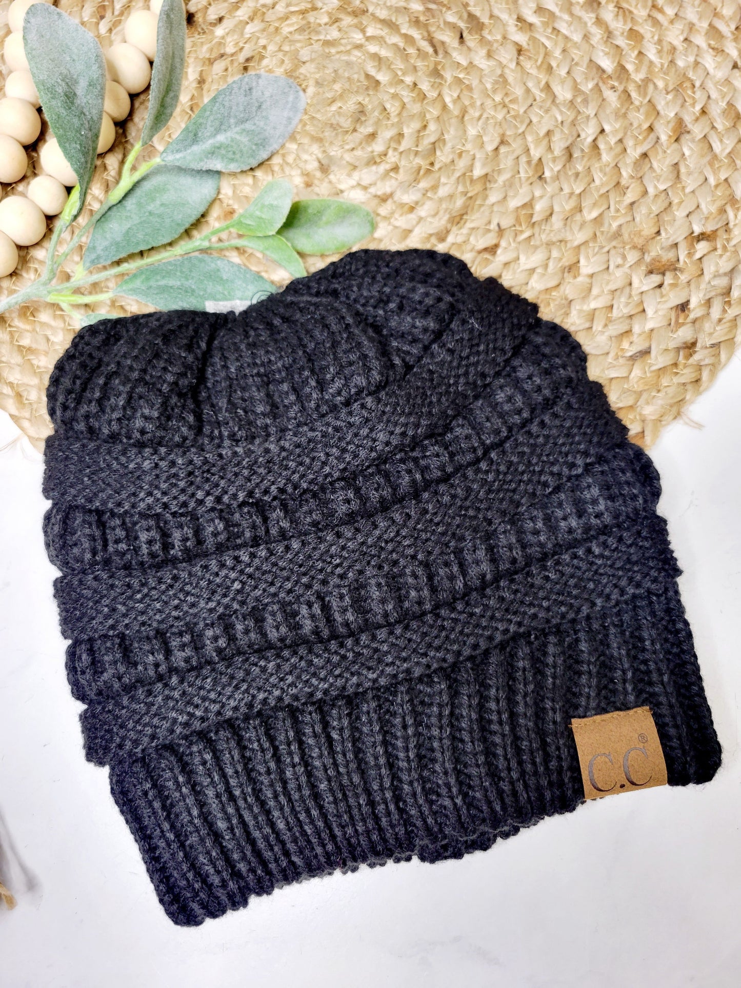 Winter Delight Messy Bun Beanie