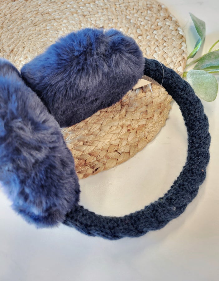 Cable Knit Fur Earmuff