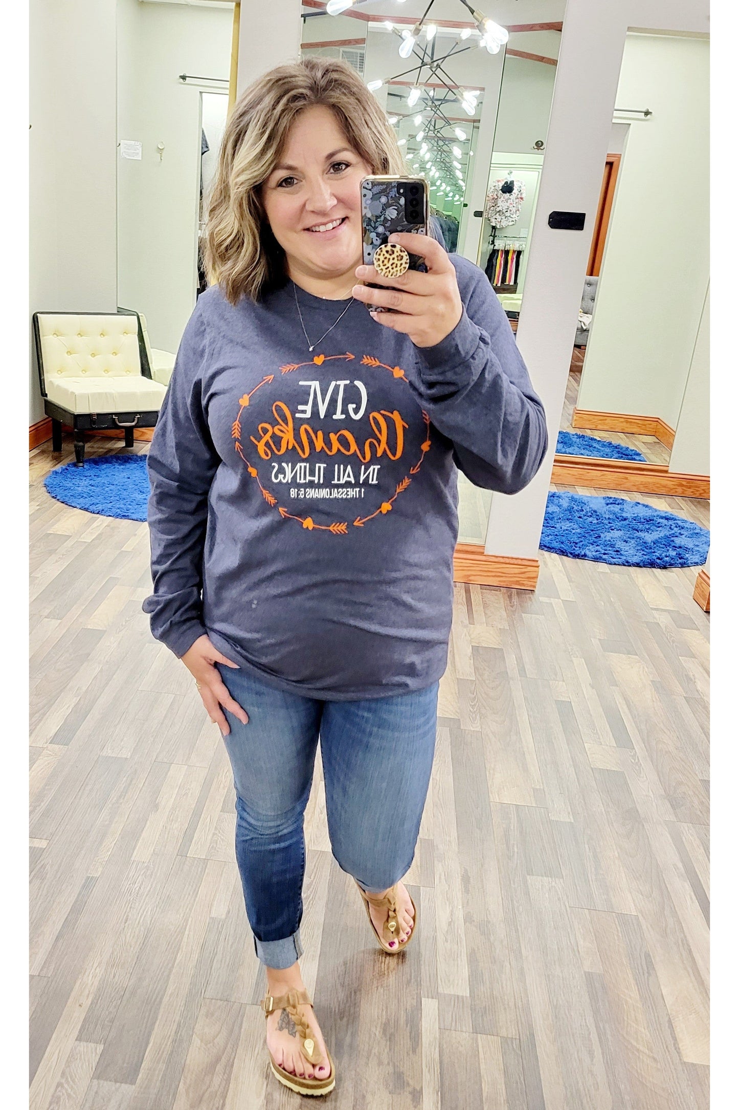 Give Thanks Long Sleeve Graphic Tee