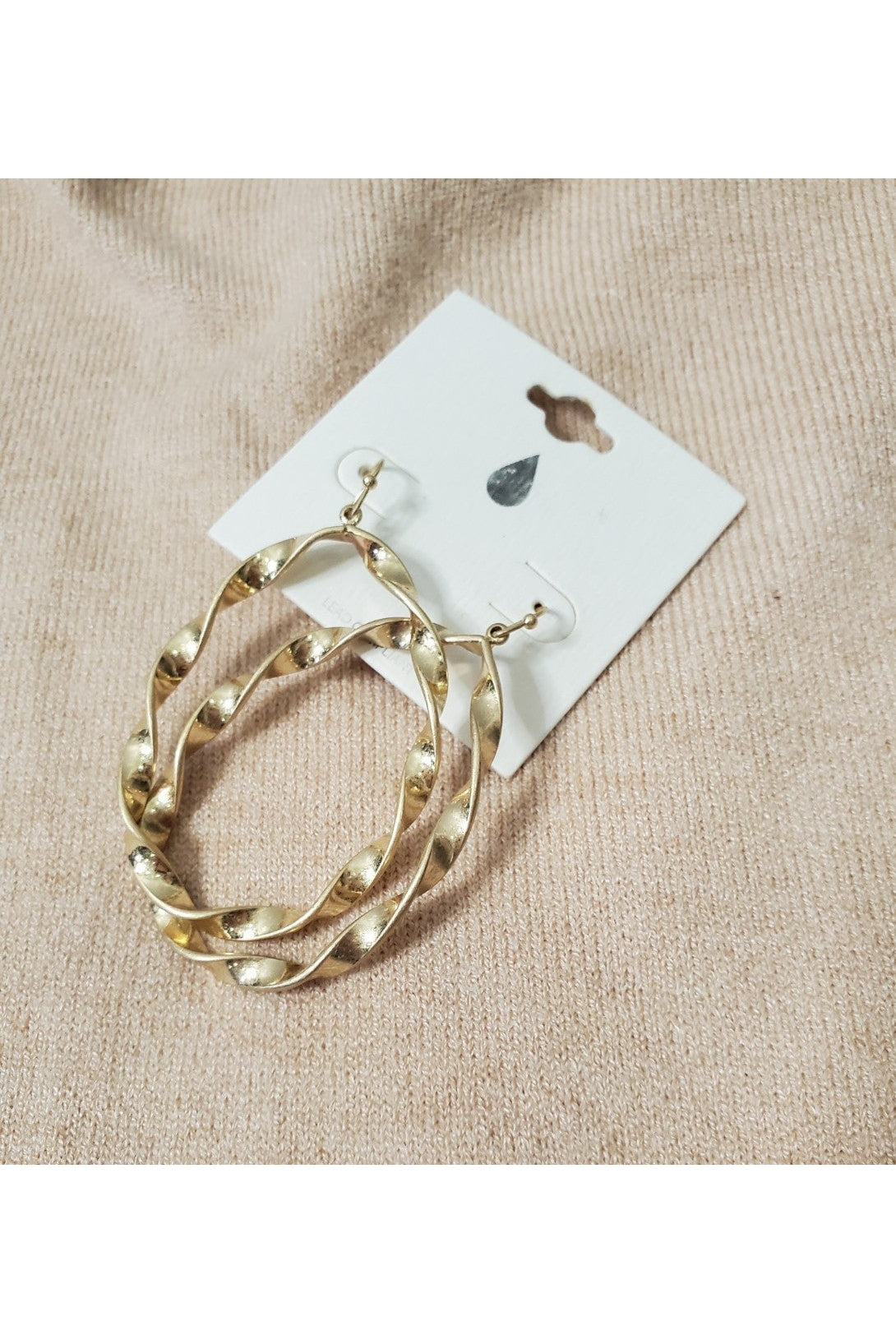 Twisted Gold Hoop Earrings