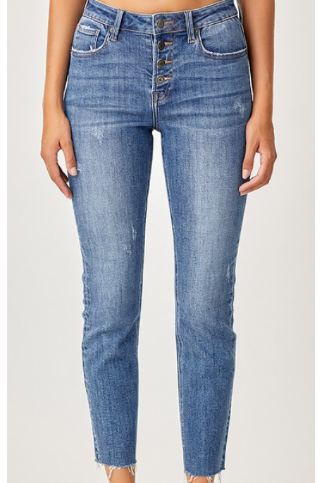 Risen Mid Rise Relaxed Skinny Jeans