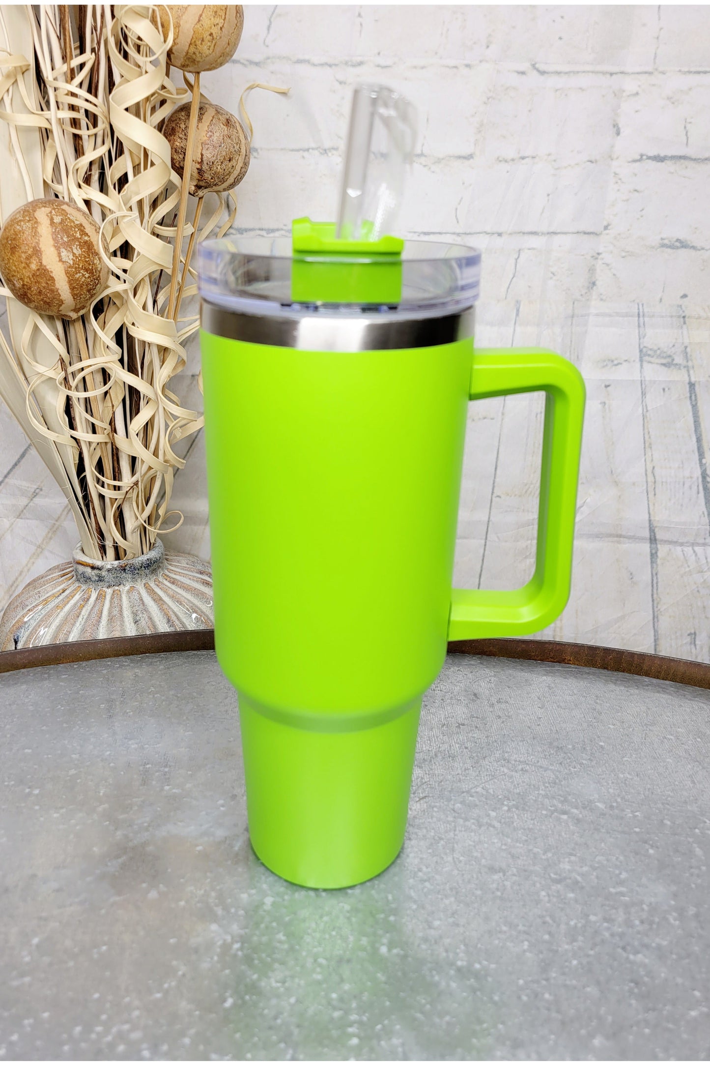Lime Green Quencher Tumbler