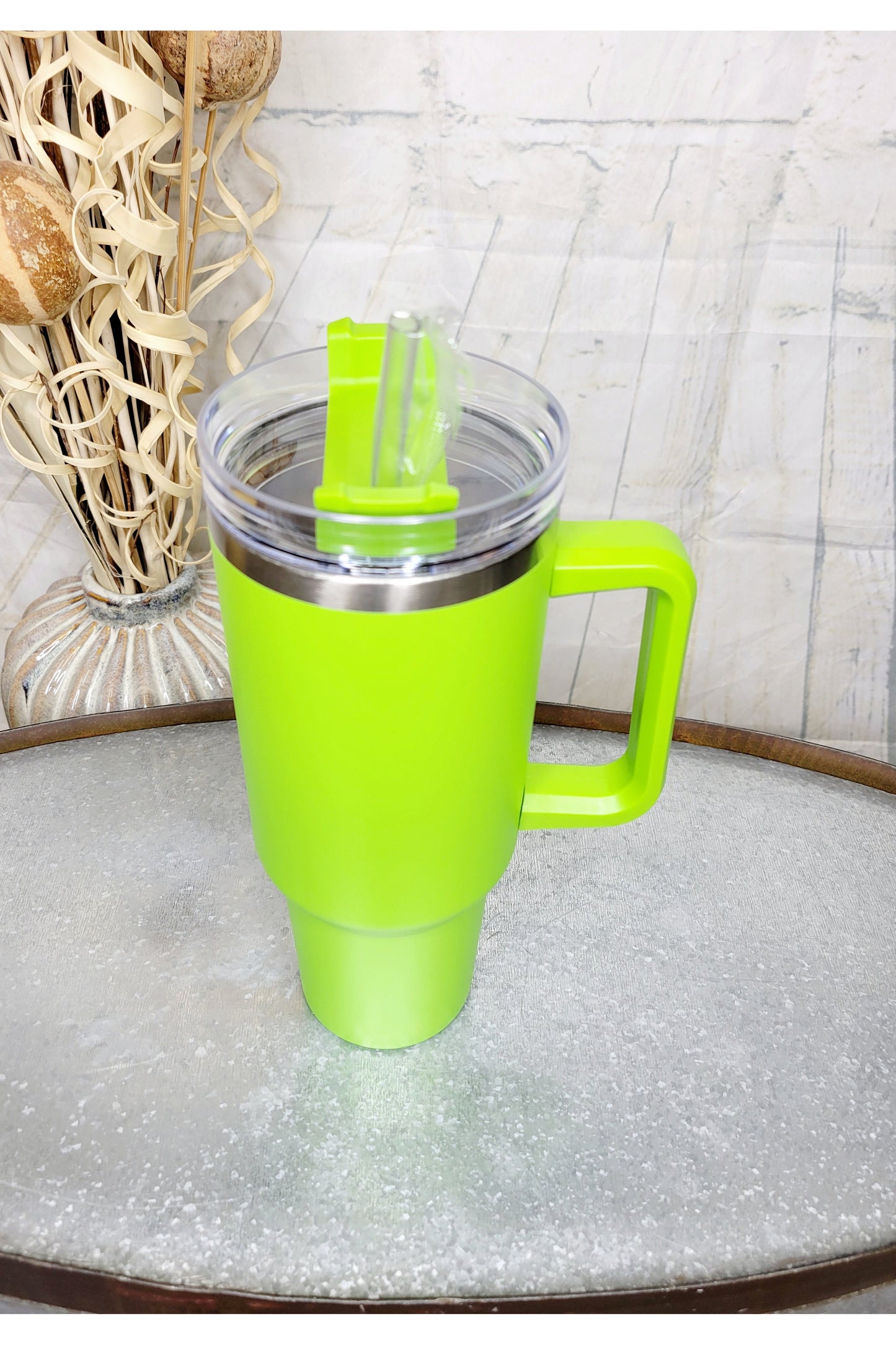 Lime Green Quencher Tumbler