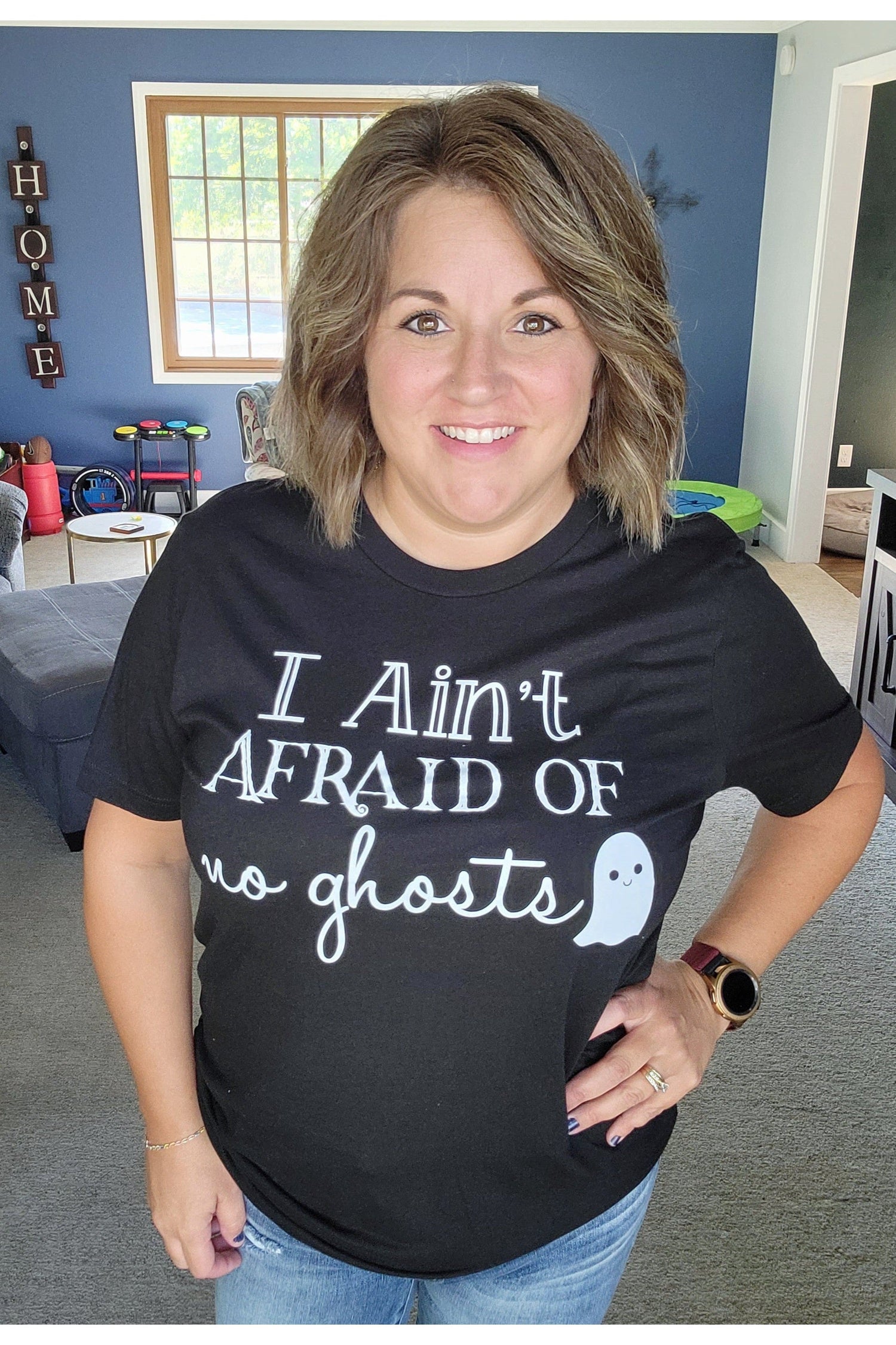 Aint Affraid Of No Ghosts Graphic Tee-Graphic Tee-Revive Boutique & Floral-Small-Revive Boutique