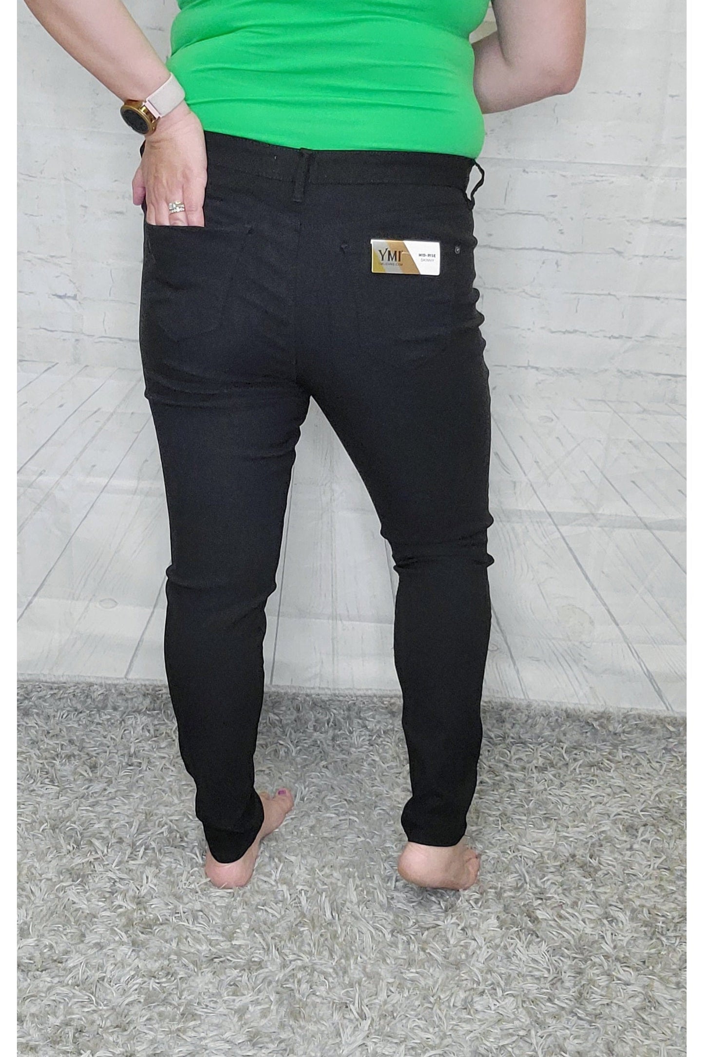 BLACK or NAVY Hyperstretch Jeans-Denim-Revive Boutique & Floral-Black-Small-Revive Boutique