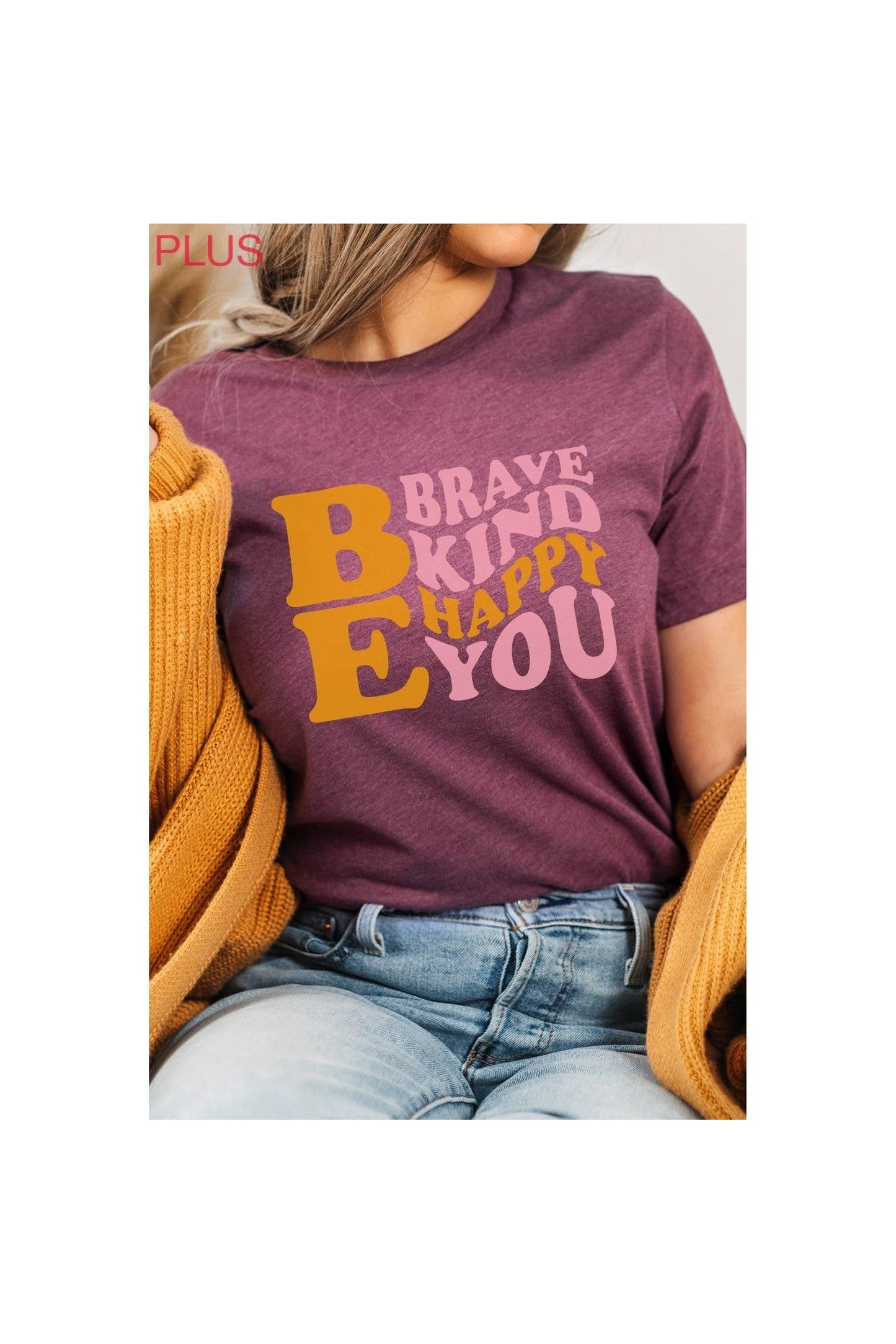 Be Brave Kind Happy Be You Graphic Tee-Graphic Tee-Kissed Apparel-Small-Revive Boutique