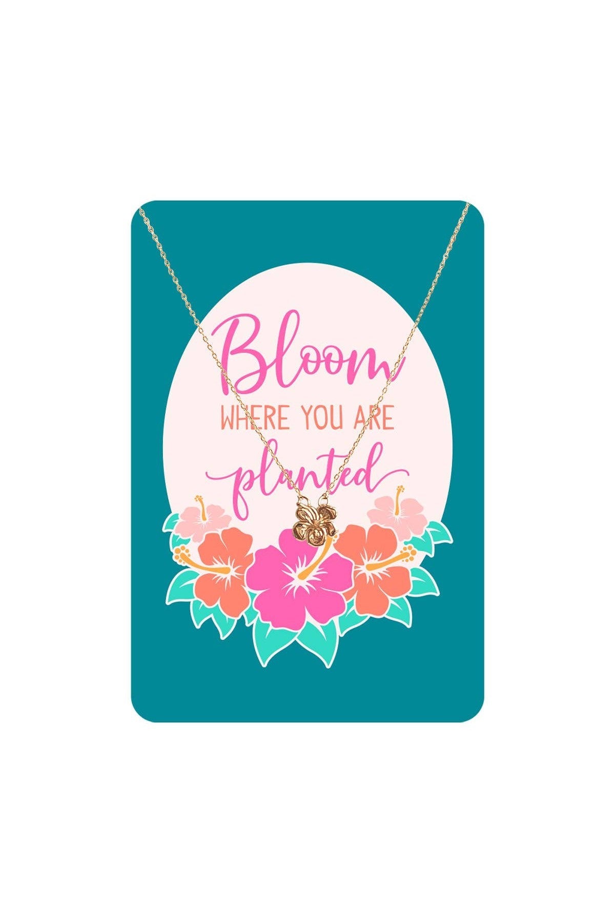 Bloom Where You are Planted Necklace with Keepsake Card-Jewelry-Viv&Lou-Revive Boutique