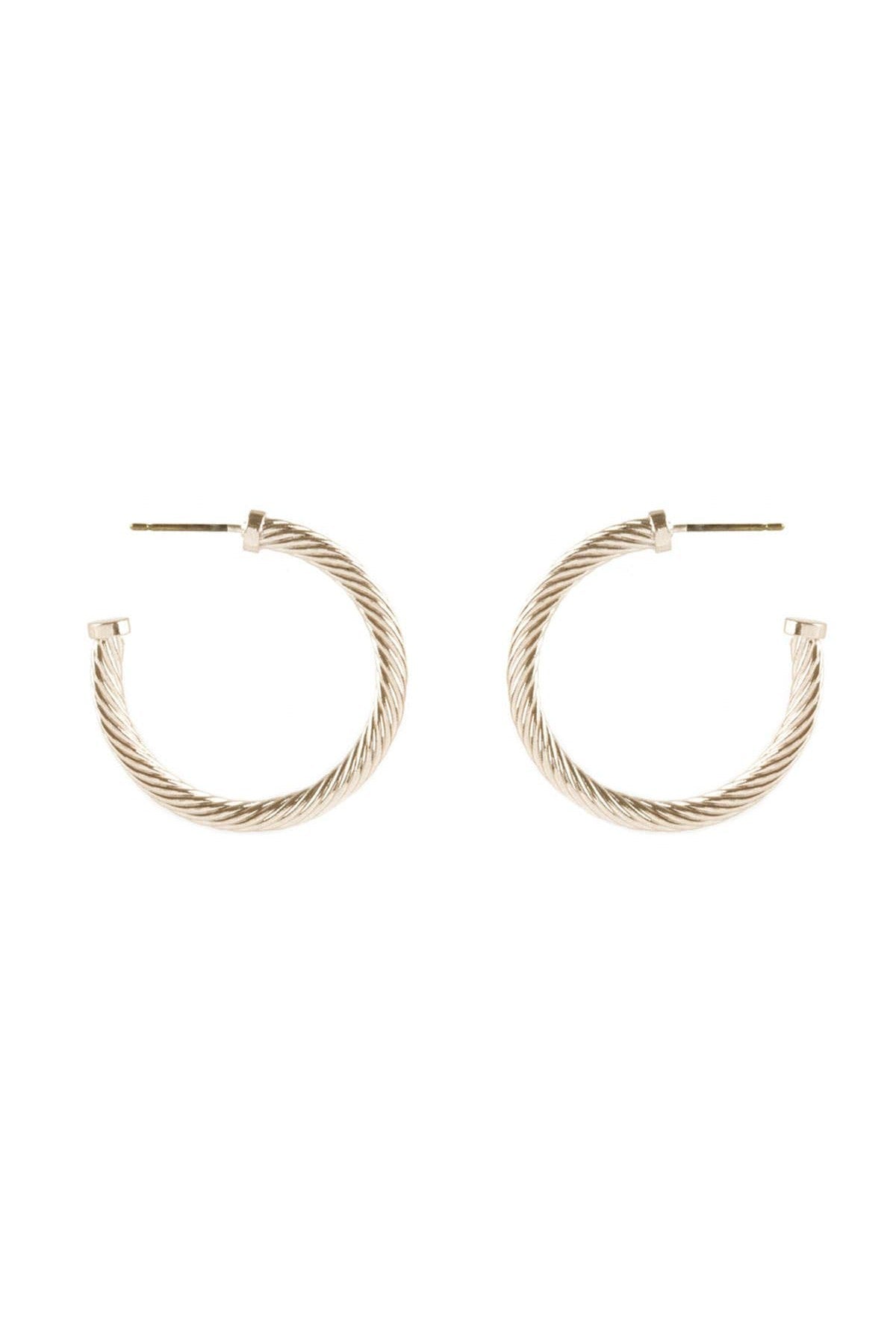 Cable Hoop Earrings-Jewelry-Viv&Lou-Revive Boutique