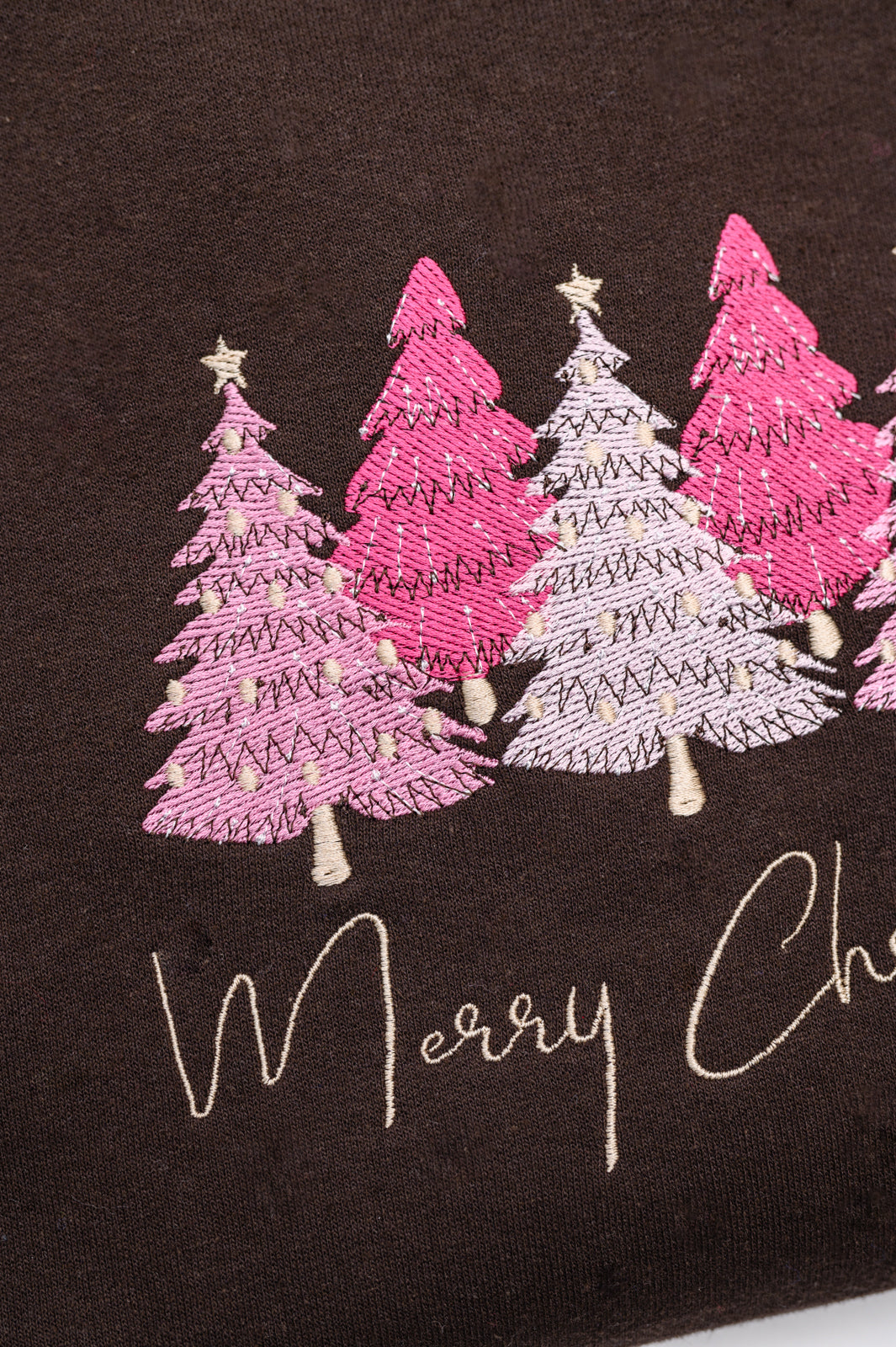 Merry Trees Embroidered Sweatshirt