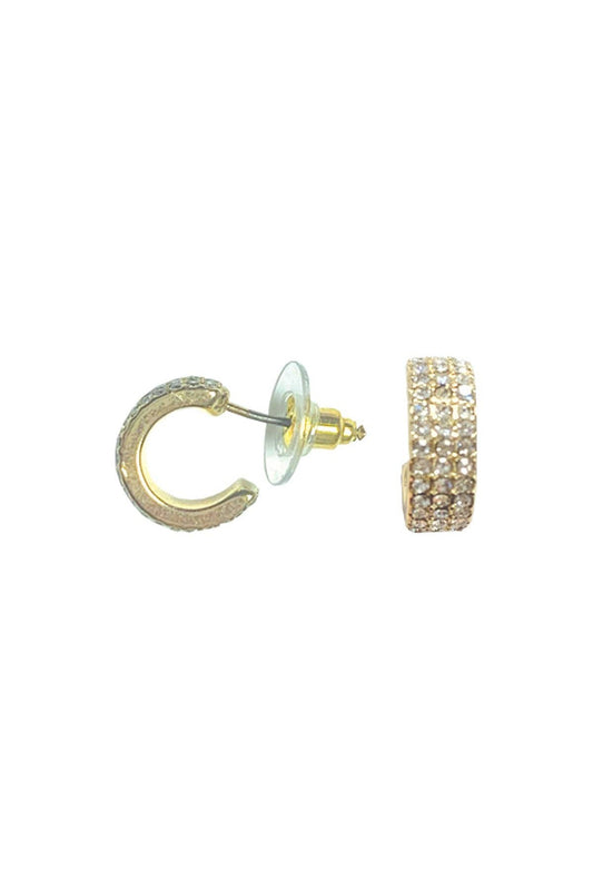 Crystal Mini Hoop Earrings-Jewelry-Viv&Lou-Revive Boutique