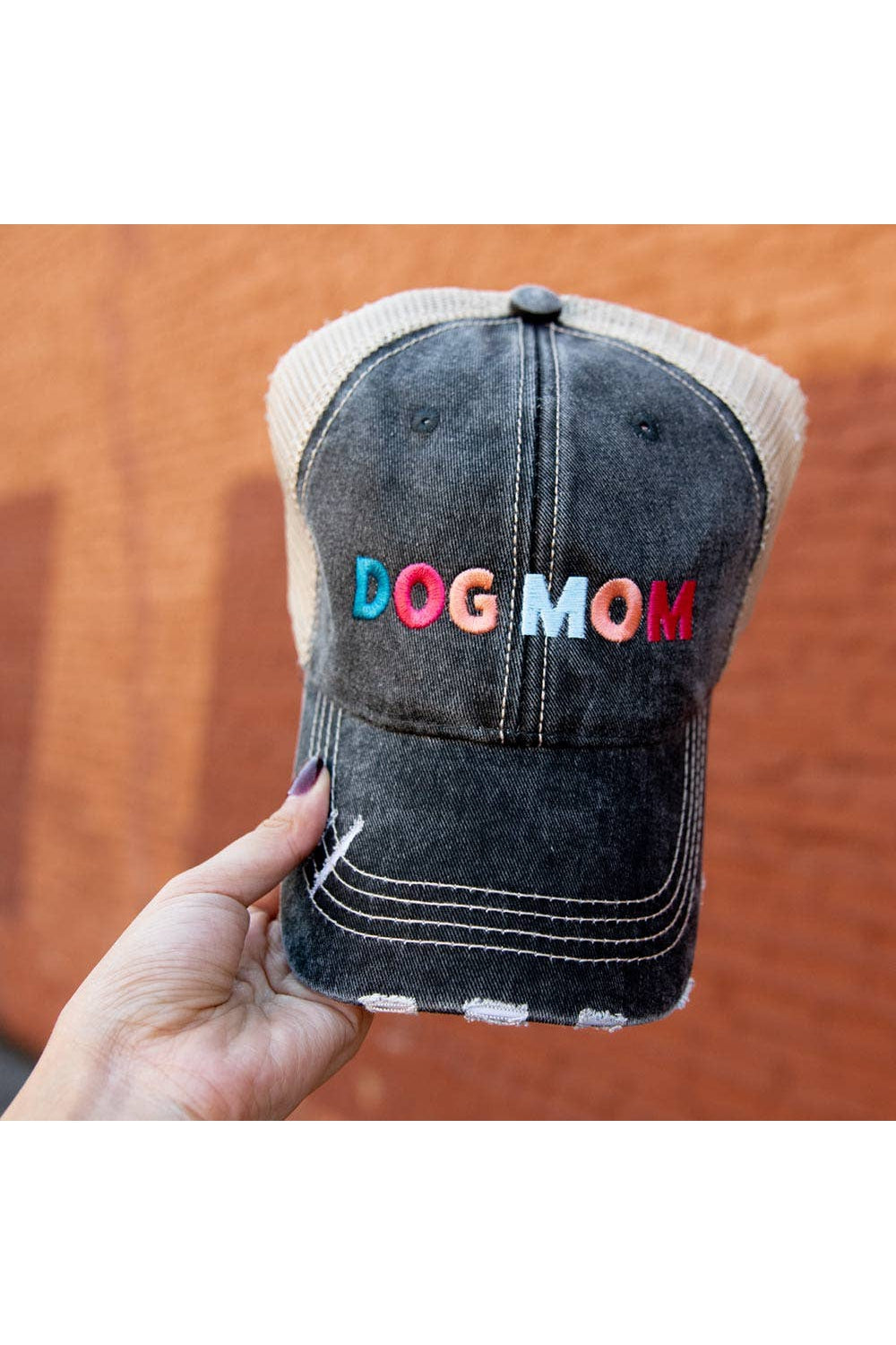 Dog Mom Multicolored Trucker Hat-Headware-Katydid-Revive Boutique