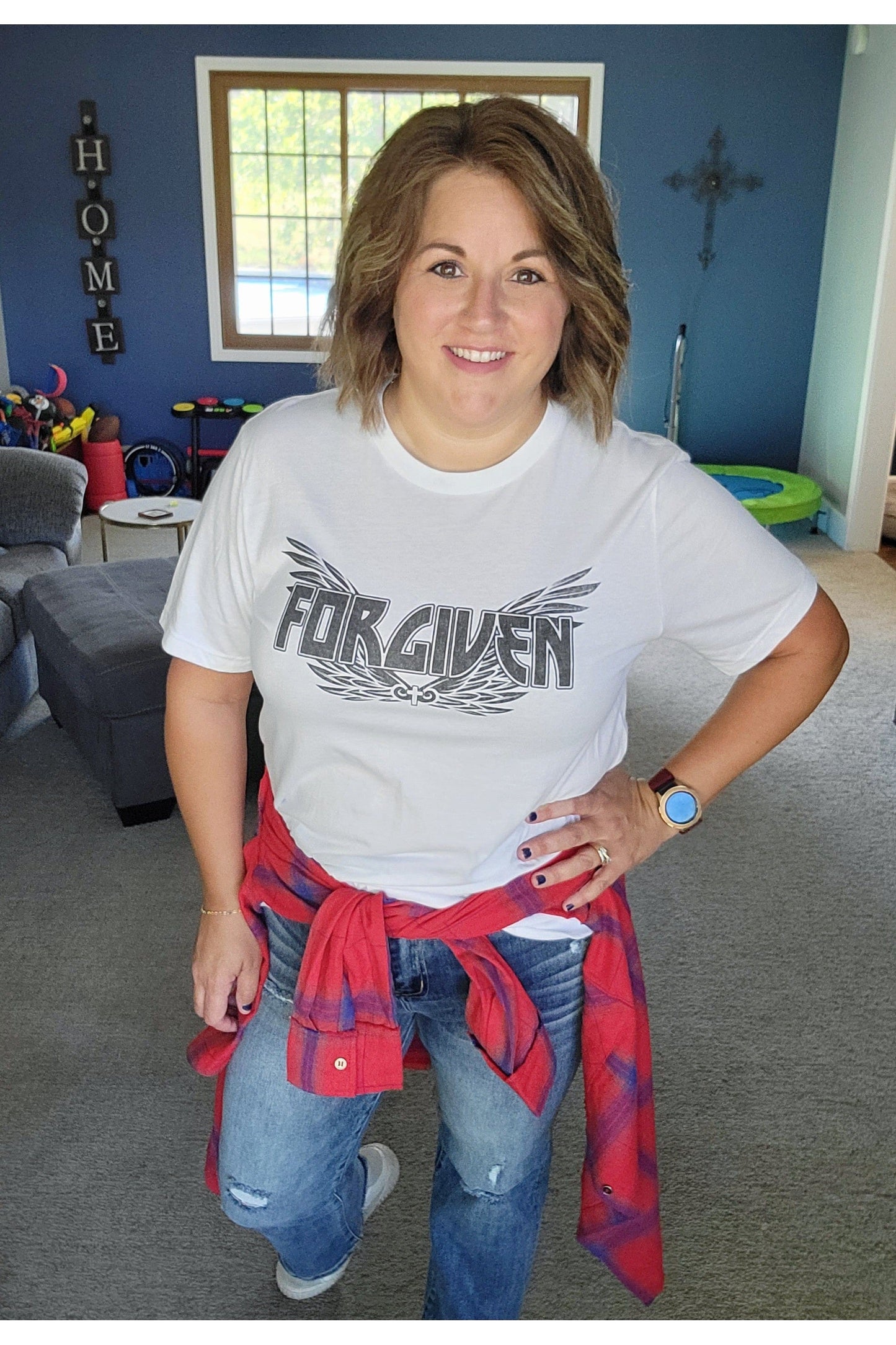 Forgiven Cross Wing Graphic Tee-Graphic Tee-Kissed Apparel-Small-Revive Boutique