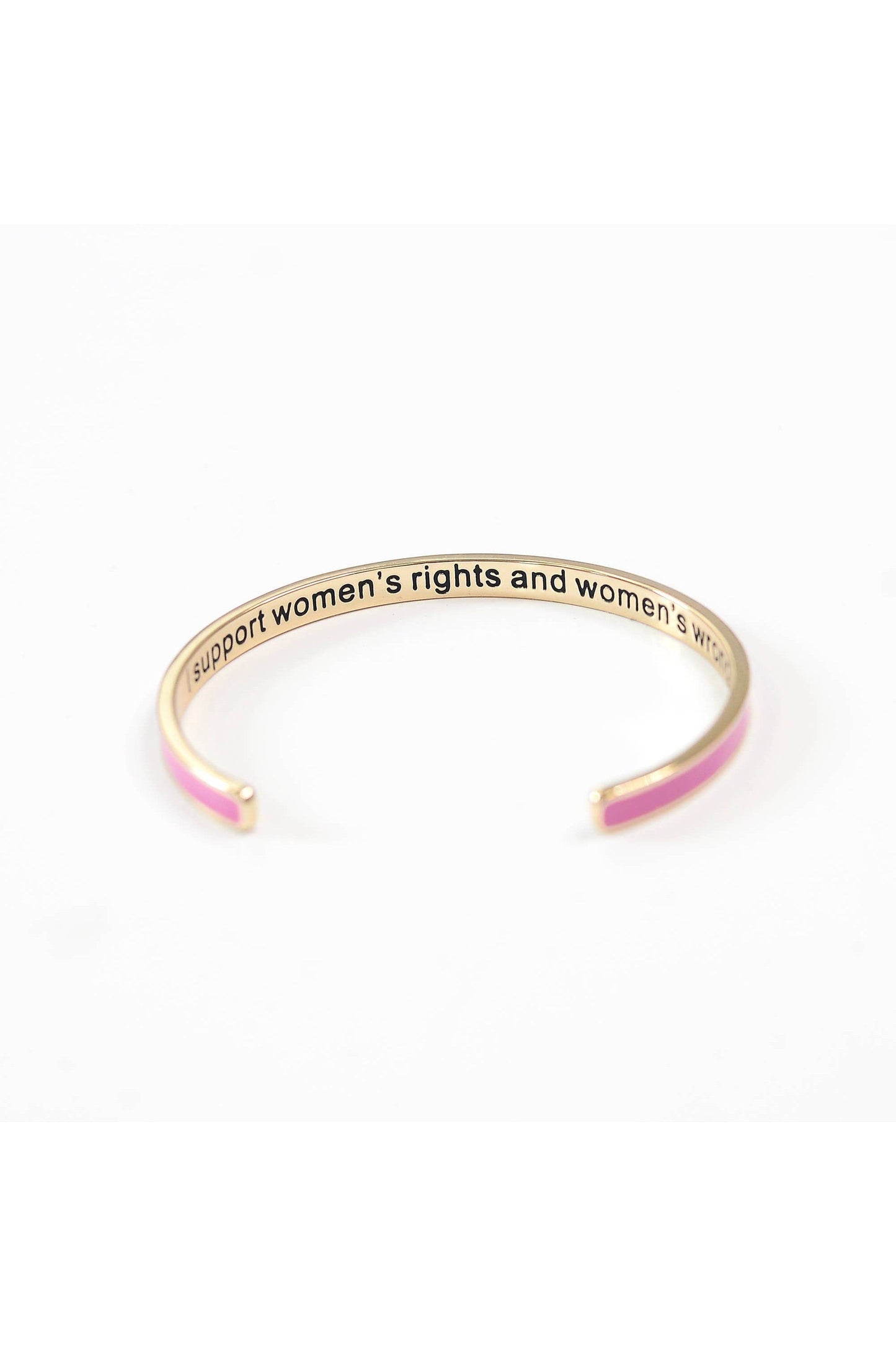 I Support Women's Rights and Wrongs Bangle Bracelet-Jewelry-Mugsby-Revive Boutique