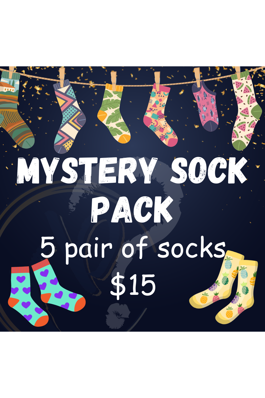 MYSTERY SOCK PACK-Shoes-Two Left Feet-Small Feet (5.5-9.5 Shoe Size)-Revive Boutique