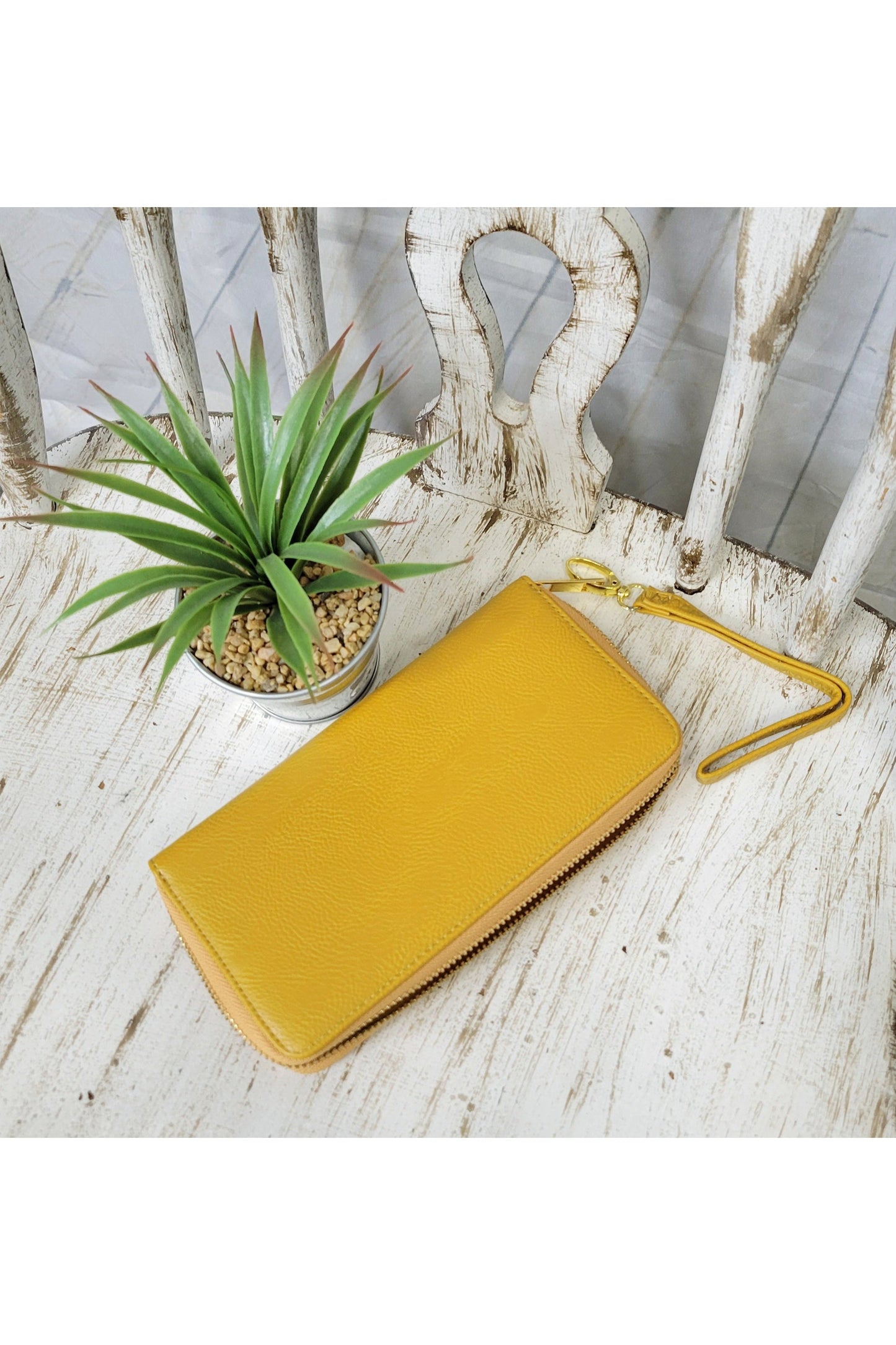 Mustard Leather Wallet-Bag-Revive Boutique & Floral-Revive Boutique