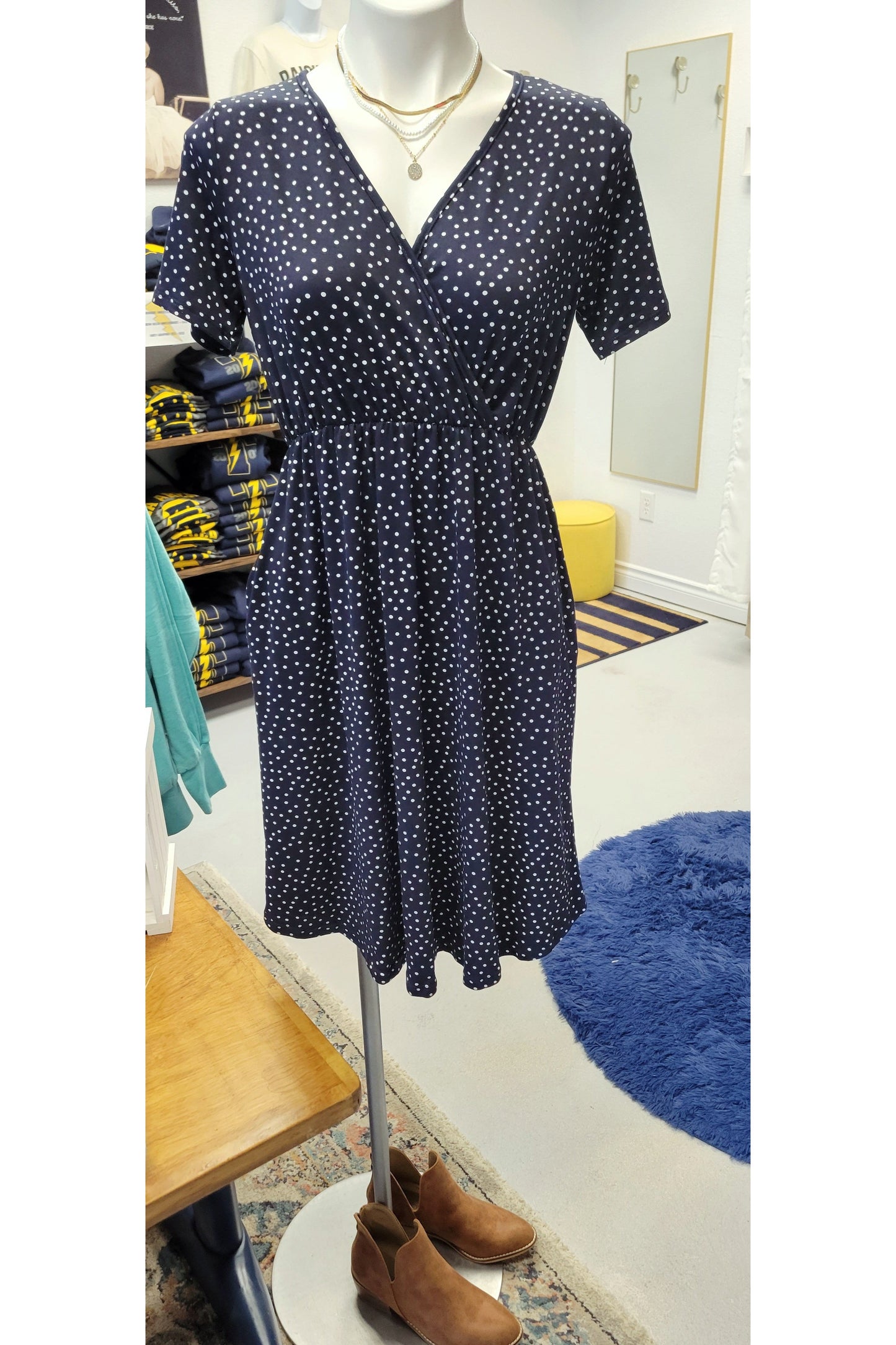 Navy Tinley Dress-Dresses-Michelle Mae-Small-Revive Boutique