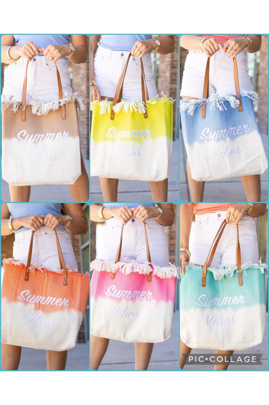 ONLINE ONLY Fringe Summer Vibe Bag in 6 color options-Bag-Michelle Mae-Aqua-Revive Boutique