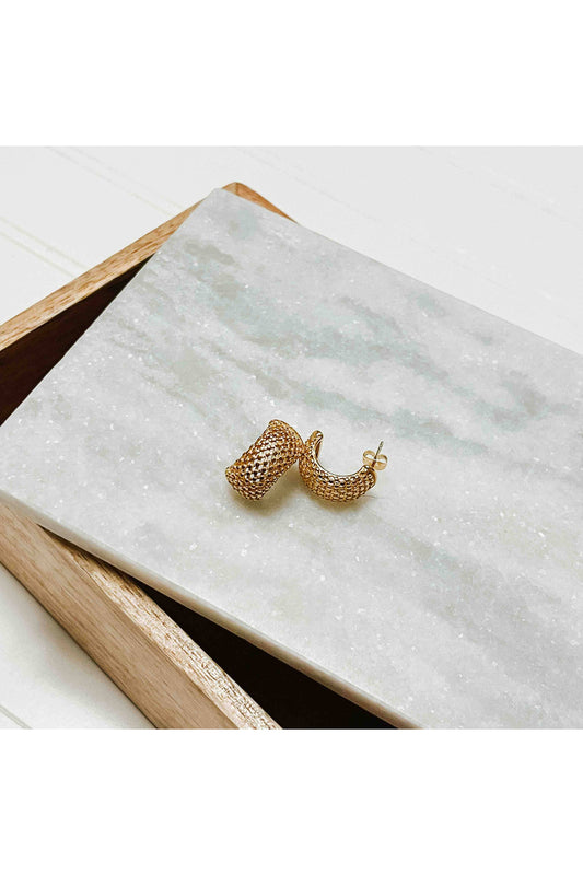 Ramona Gold Hoop Earrings-Jewelry-Pretty Simple-Revive Boutique