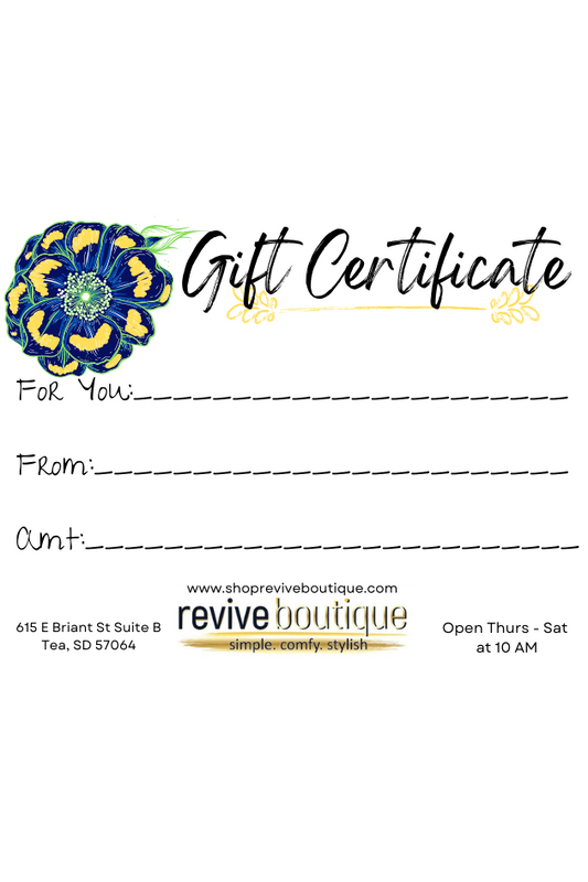 Revive Boutique Gift Card-gift card-Revive Boutique & Floral-$10.00-Revive Boutique