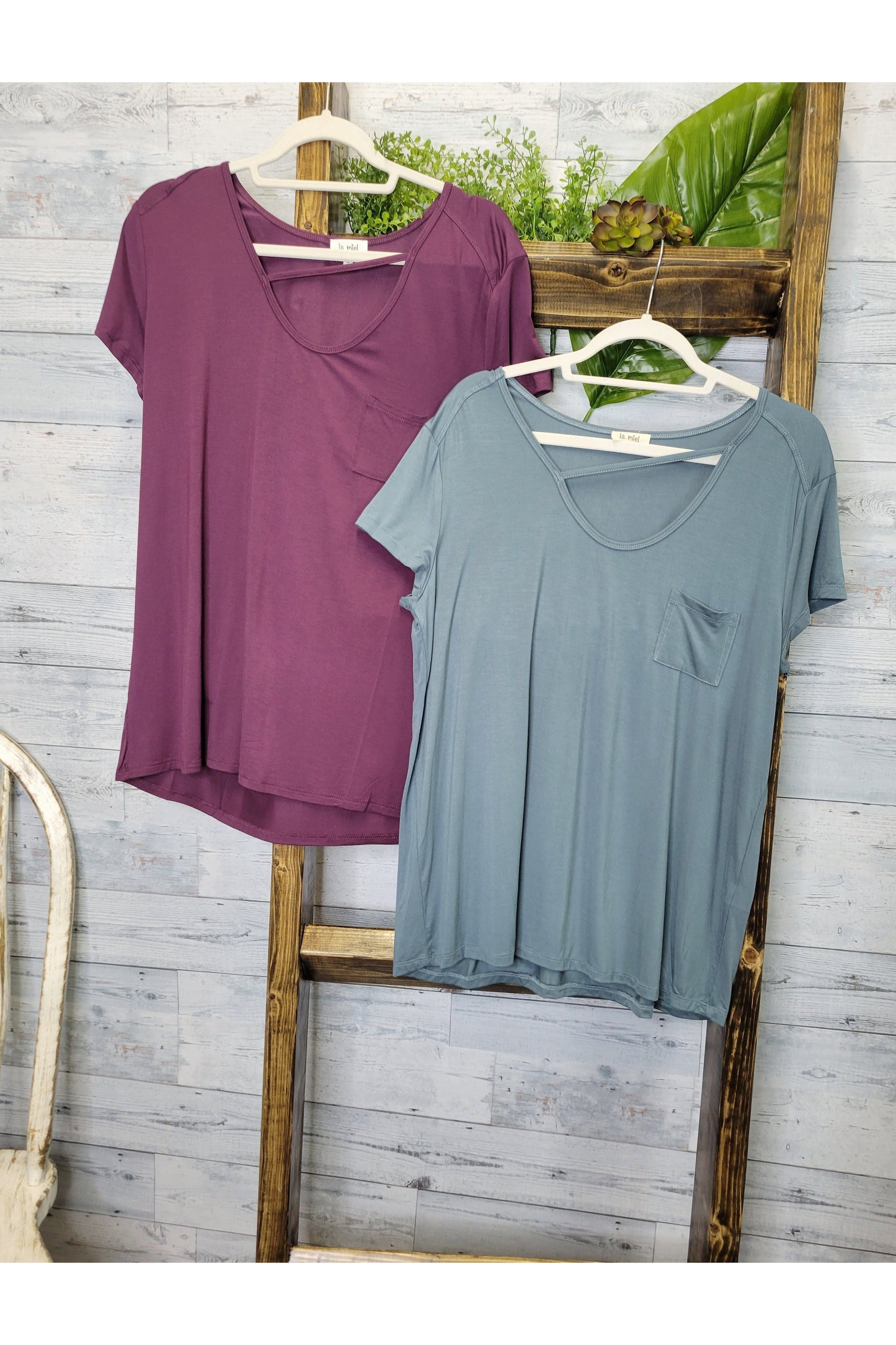 Short Sleeve V Cutout Top-Short Sleeve-Top-Small-Teal-Revive Boutique
