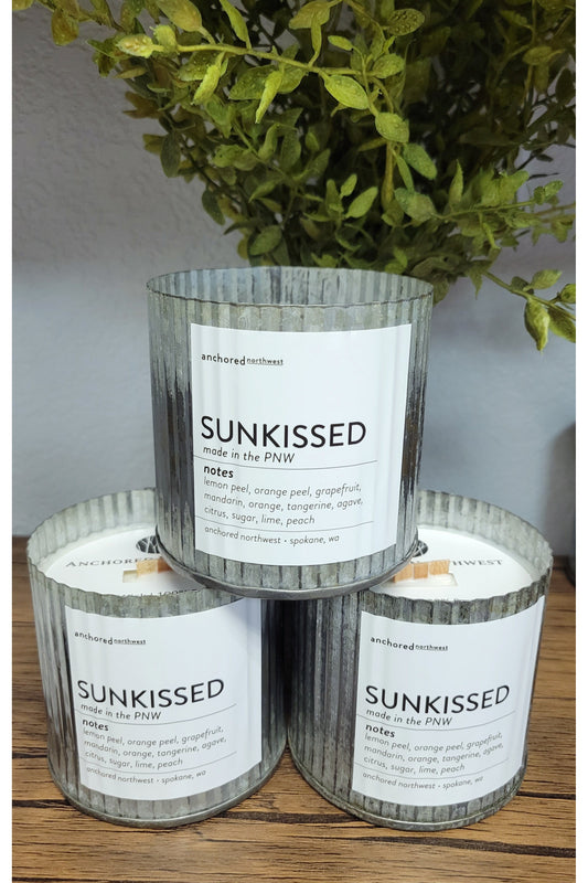 Sunkissed Wood Wick Rustic Farmhouse Soy Candle: 10oz-Candle-Anchored Northwest-Revive Boutique