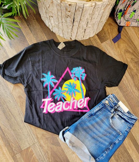 Teacher Malibu Graphic Tee-Graphic Tee-Mugsby-Small-Revive Boutique