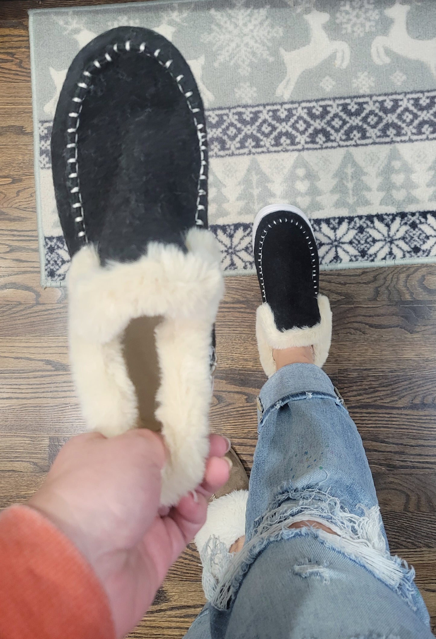 Furry Slip On Boots