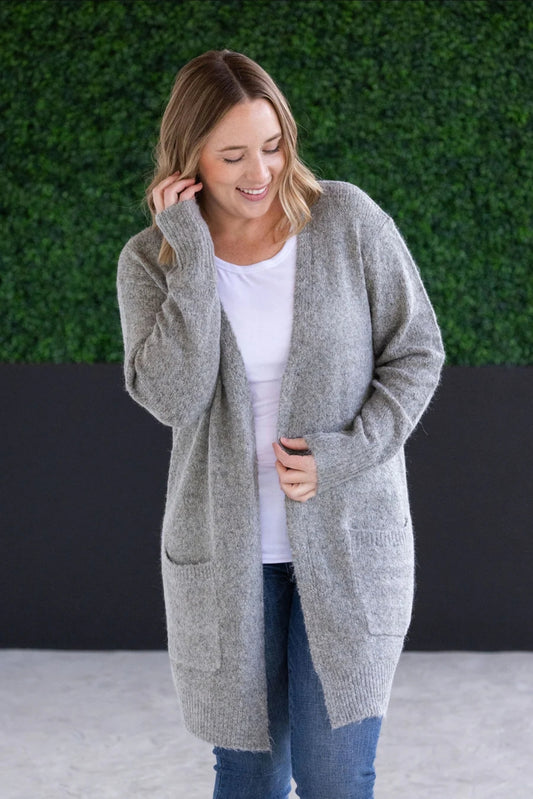 Madison Cozy Cardigan Stormy Clouds