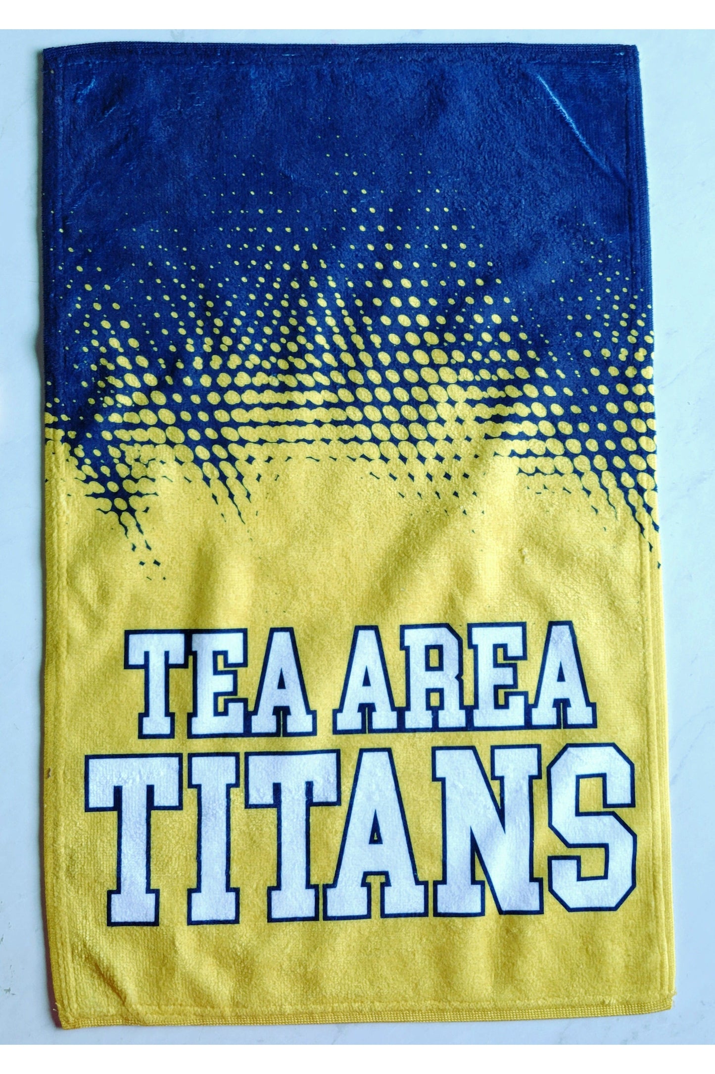 Tea Area Titans Rally Towel -Navy & Yellow