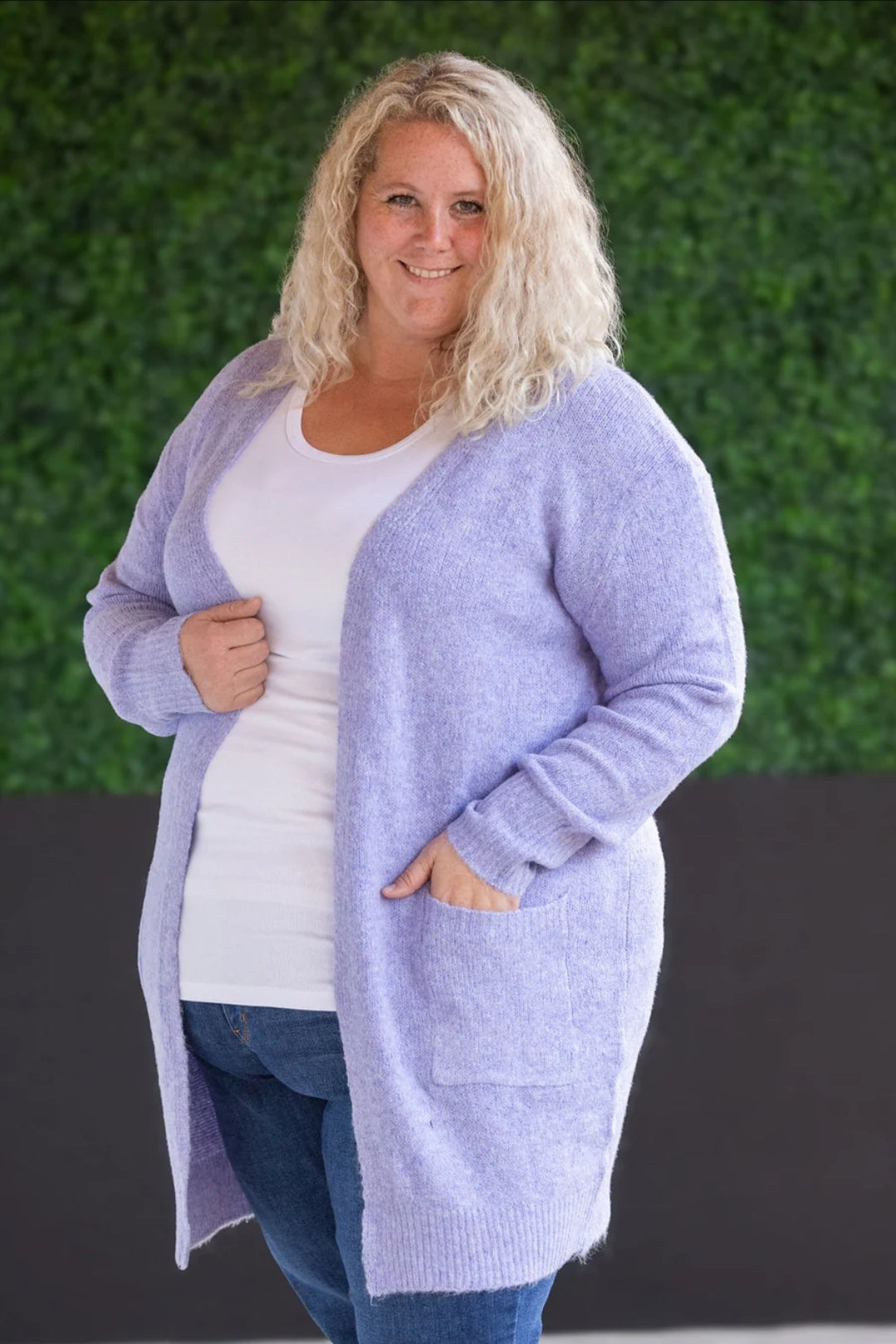 Lavender Madison Cozy Cardigan