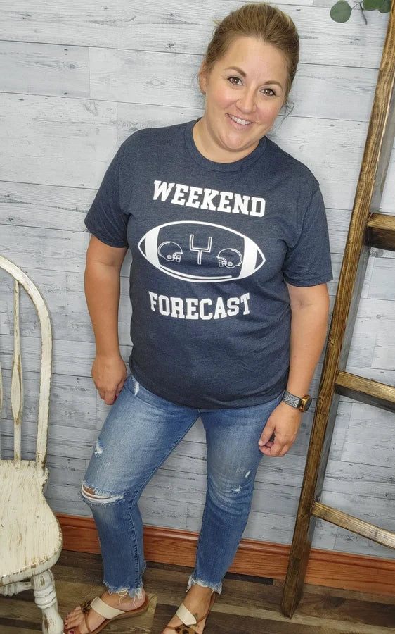 Weekend Forecast Football Graphic Tee