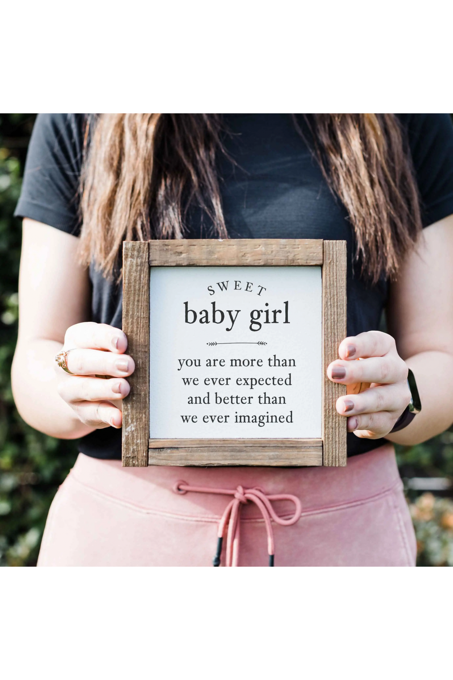 Sweet Baby Girl Wooden Sign
